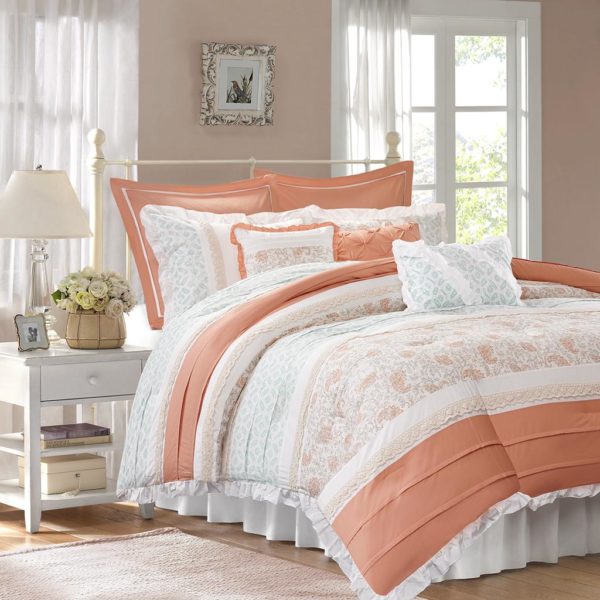 Dawn 9 Piece Cotton Percale Comforter Set