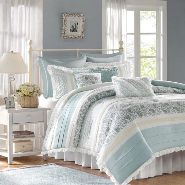 Dawn 9 Piece Cotton Percale Comforter Set - Image 2
