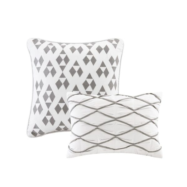 Sunita Cotton Pieced Tufted and Embroidered Duvet Cover Set - Image 4