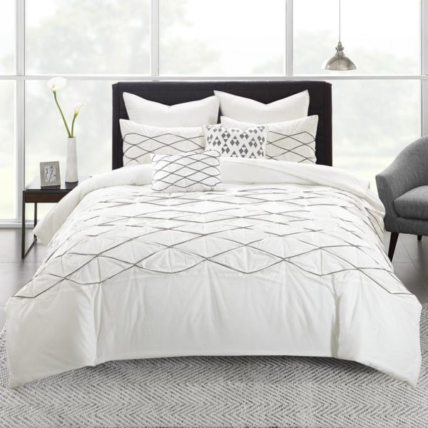 Sunita Cotton Pieced Tufted and Embroidered Duvet Cover Set - Image 7