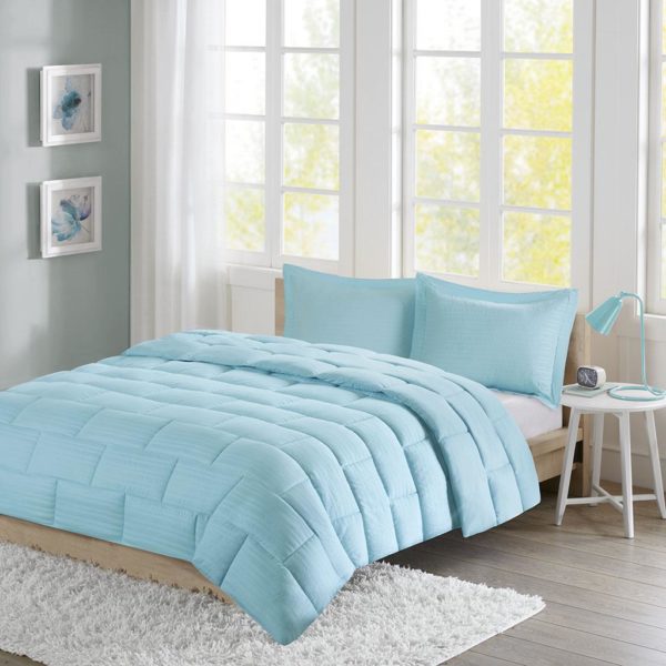 Avery Seersucker Down Alternative Comforter Mini Set
