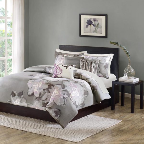 Serena 6 Piece Printed Duvet Cover Set