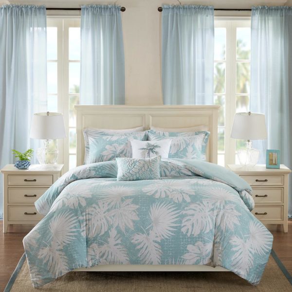 Palm Grove Cotton Printed 5 Piece Duvet Cover Set - Image 2