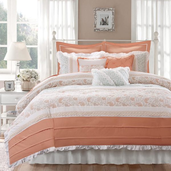 Dawn 9 Piece Cotton Percale Duvet Cover Set - Image 10