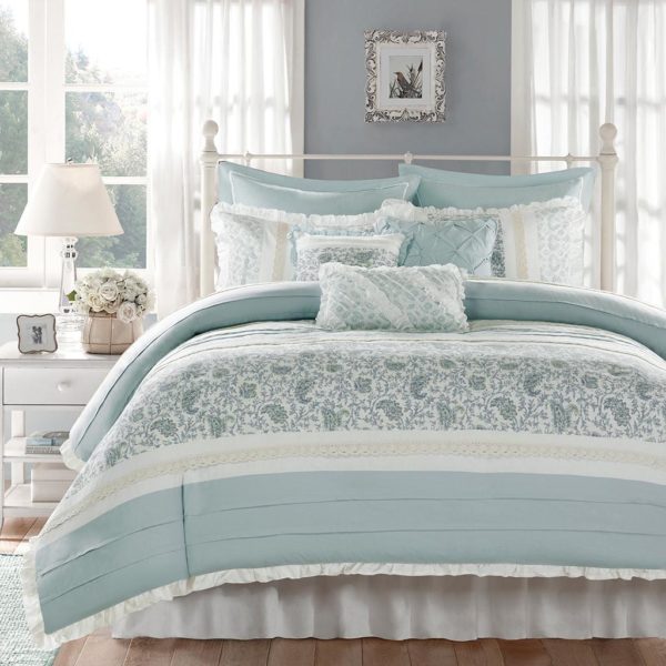 Dawn 9 Piece Cotton Percale Duvet Cover Set - Image 7