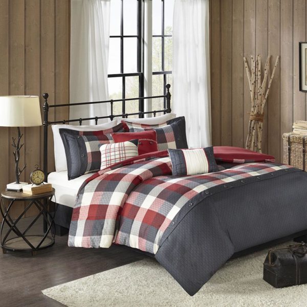 Ridge 6 Piece Herringbone Duvet Cover Set - Image 2