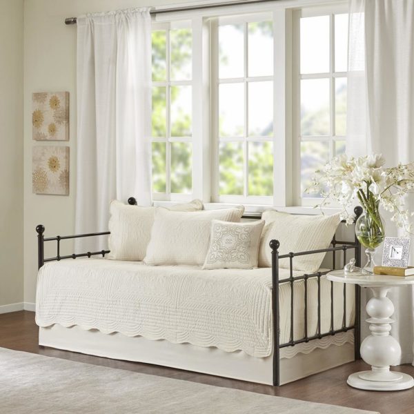 Tuscany 6 Piece Reversible Scalloped Edge Daybed Cover Set - Image 2