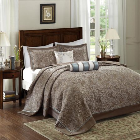 Aubrey 5 Piece Reversible Jacquard Bedspread Set