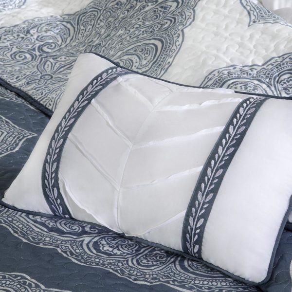 Rachel 6 Piece Reversible Quilted Coverlet Set - Image 13
