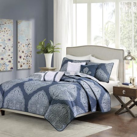 Rachel 6 Piece Reversible Quilted Coverlet Set