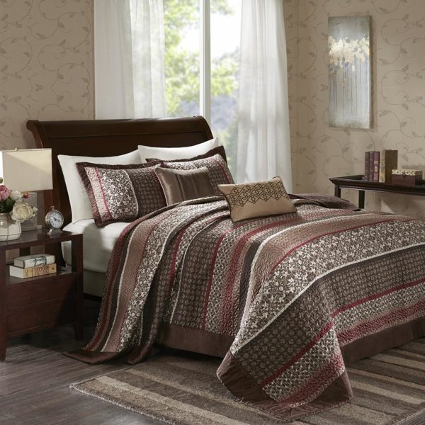 Princeton 5 Piece Reversible Jacquard Bedspread Set