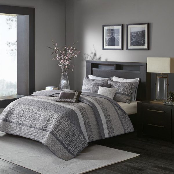Rhapsody 6 Piece Reversible Jacquard Coverlet Set