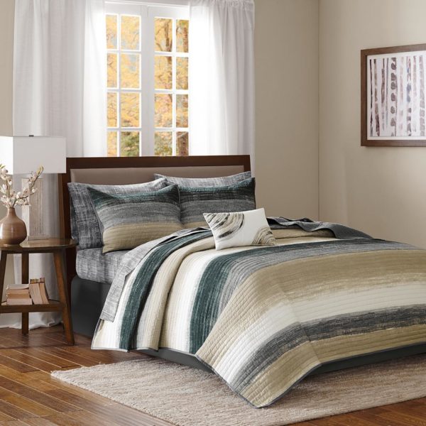 Saben Complete Reversible Coverlet and Cotton Sheet Set