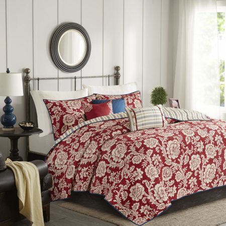 Lucy 6 Piece Cotton Twill Reversible Coverlet Set