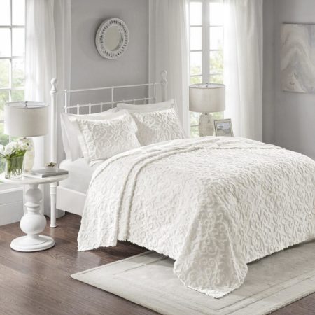 Sabrina 3 Piece Tufted Cotton Chenille Bedspread Set