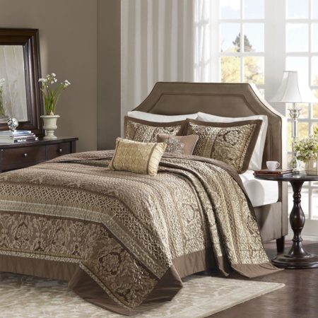 Bellagio 5 Piece Reversible Jacquard Bedspread Set