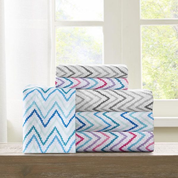 Chevron Microfiber Printed Sheet