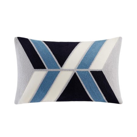 Aero Embroidered Abstract Oblong Pillow