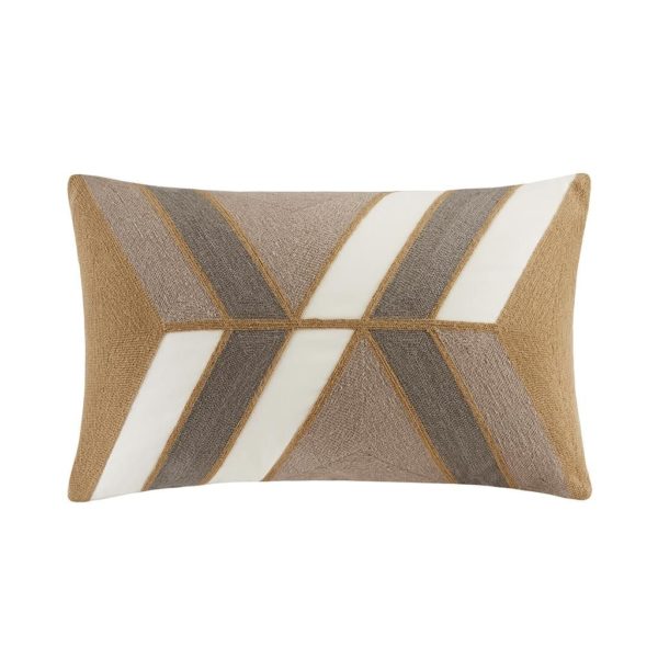 Aero Embroidered Abstract Oblong Pillow - Image 2