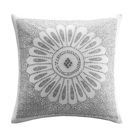 Navy Intelligent Design Afina Poly Velvet Round Cushion Pillow