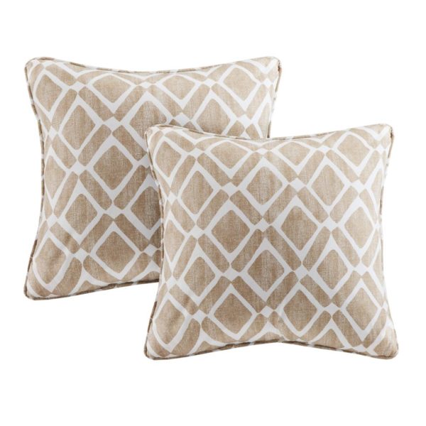 Delray Diamond Printed Square Pillow Pair - Image 2