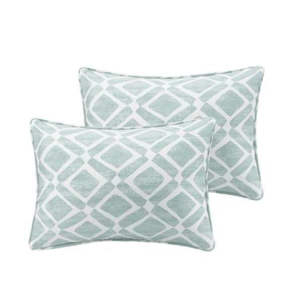 Delray Diamond Printed Oblong Pillow Pair