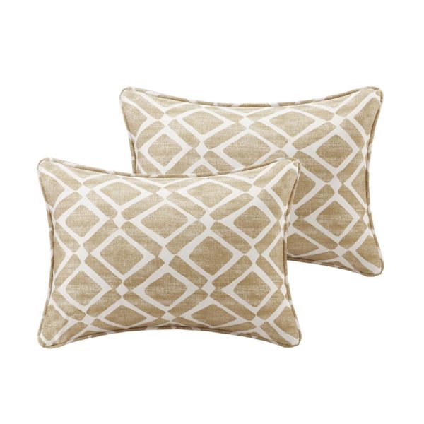 Delray Diamond Printed Oblong Pillow Pair - Image 2