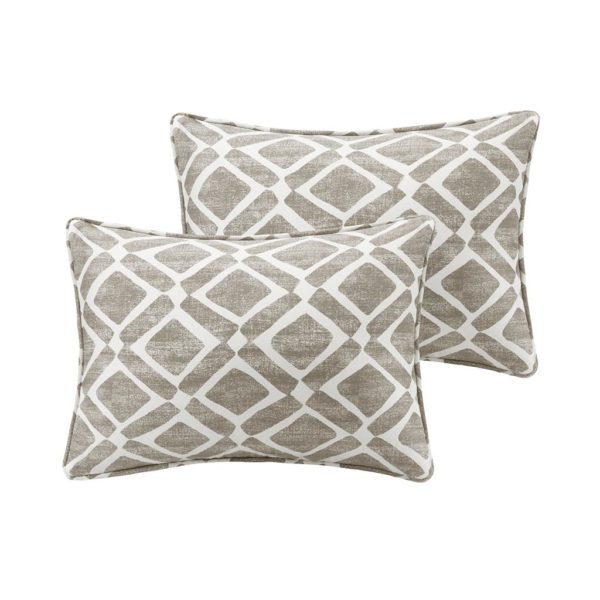 Delray Diamond Printed Oblong Pillow Pair - Image 5