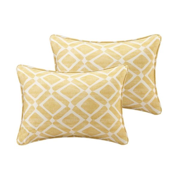 Delray Diamond Printed Oblong Pillow Pair - Image 3