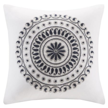 Fleur Embroidered Square Pillow