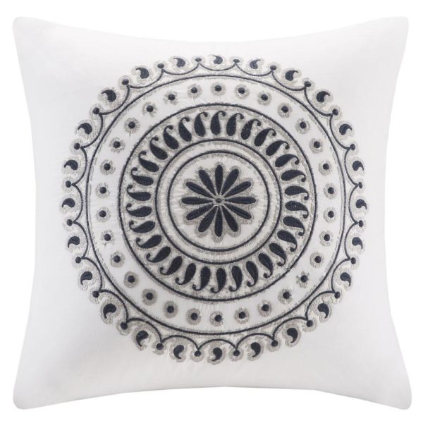 Fleur Embroidered Square Pillow