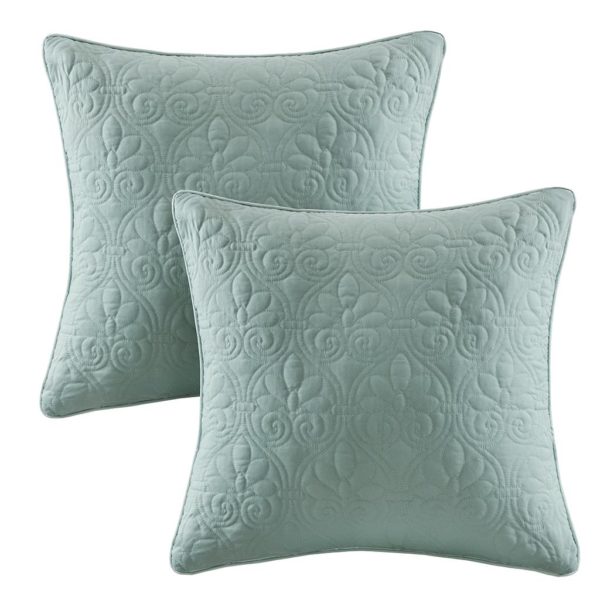 Quebec 20x20" Quilted Square Pillow Pair - Image 5