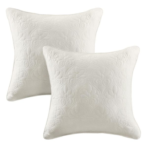 Quebec 20x20" Quilted Square Pillow Pair - Image 2