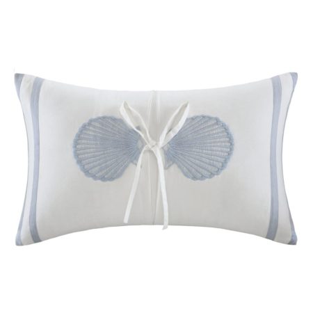 Crystal Beach Embroidered Oblong Pillow