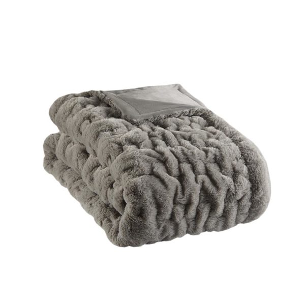 Ruched Fur Throw - Image 10