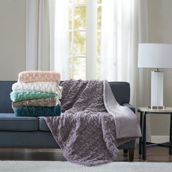Ruched Fur Throw - Image 2