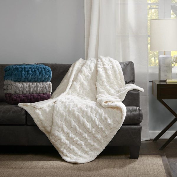 Ruched Fur Throw - Image 4