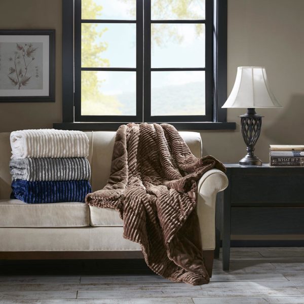 Parker Corduroy Plush Down Alternative Throw