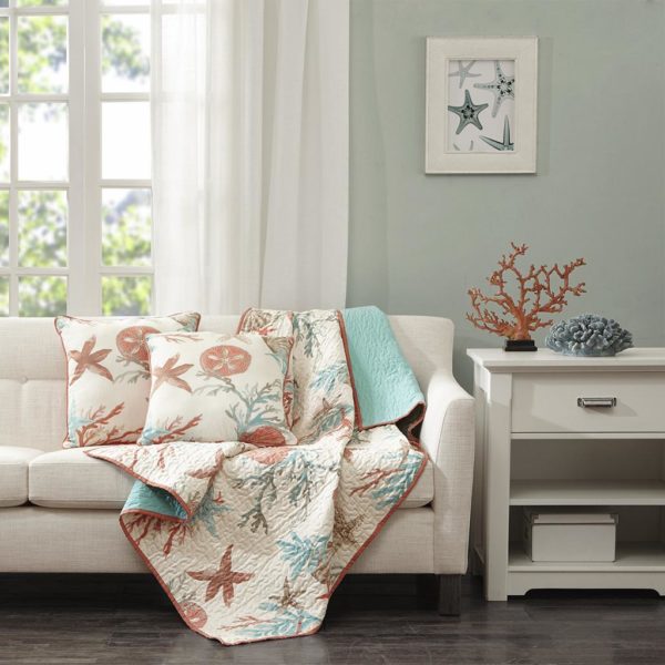 Pebble Beach Oversized Cotton Quilted Throw - Image 2