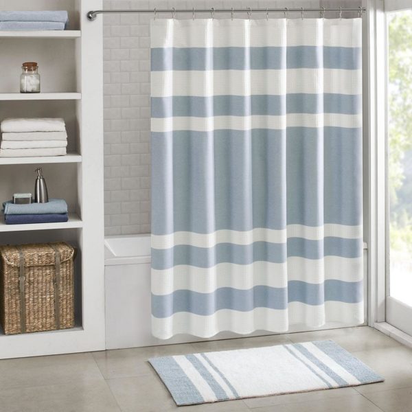 Spa Waffle Shower Curtain with 3M Treatment - Image 4