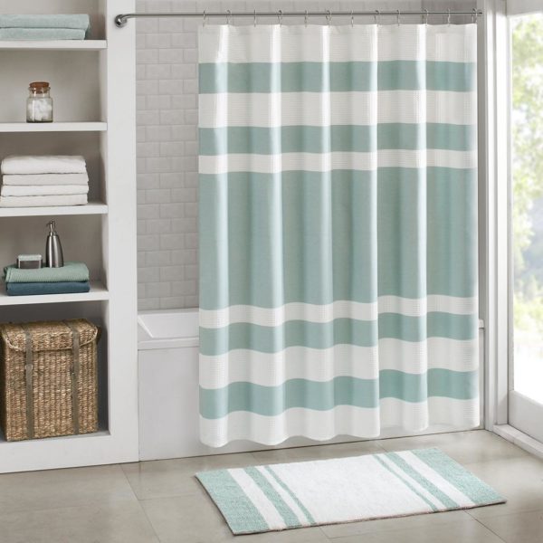 Spa Waffle Shower Curtain with 3M Treatment - Image 3