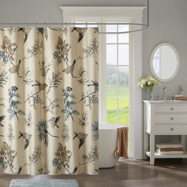 Quincy Printed Cotton Shower Curtain