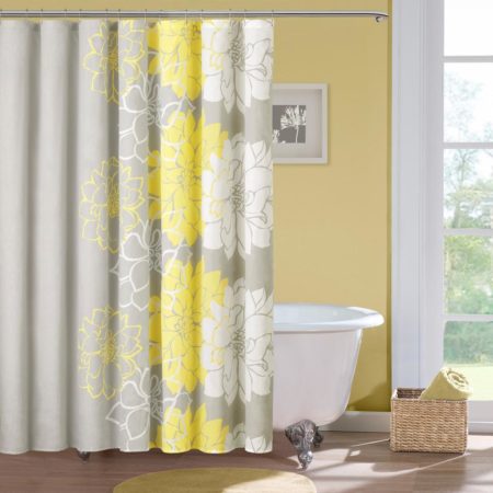 Lola 100% Cotton Floral Printed Shower Curtain