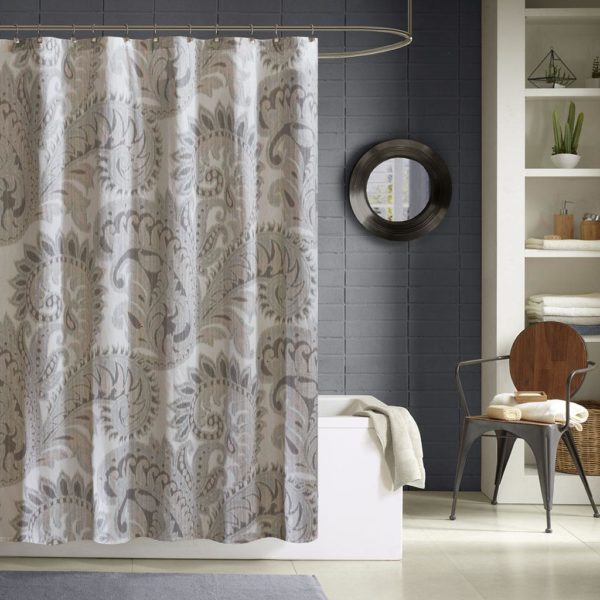 Mira 100% Cotton Printed Shower Curtain - Image 2