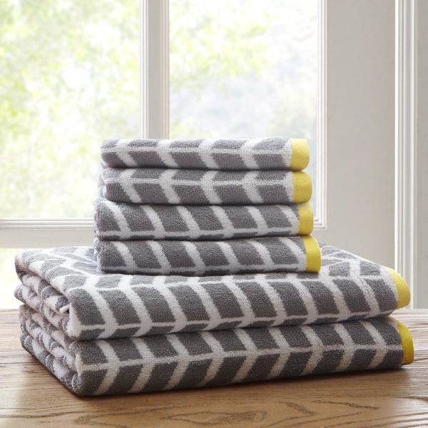 Nadia 6 Piece Cotton Jacquard Towel Set - Image 2