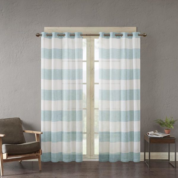 Mason Yarn Dyed Woven Sheer Window Panel - Image 7
