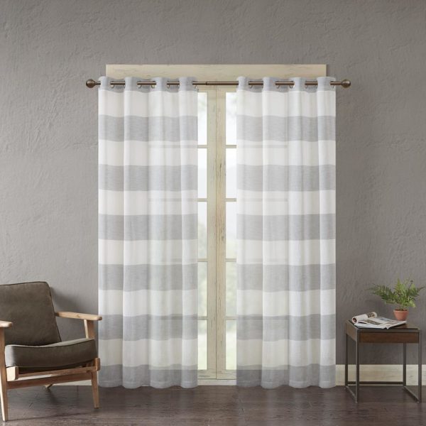 Mason Yarn Dyed Woven Sheer Window Panel - Image 4