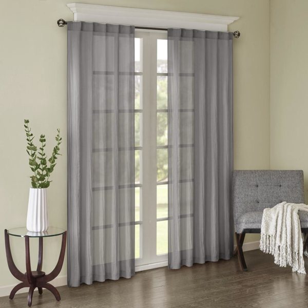 Harper Solid Crushed Window Panel Pair