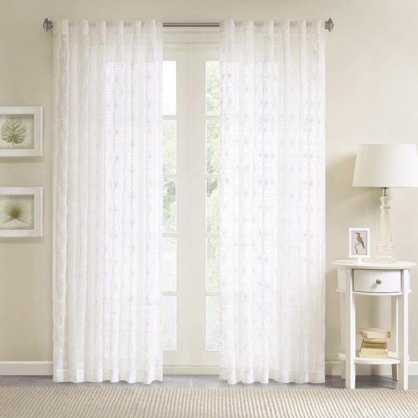 Gemma Sheer Embroidered Window Curtain - Image 4