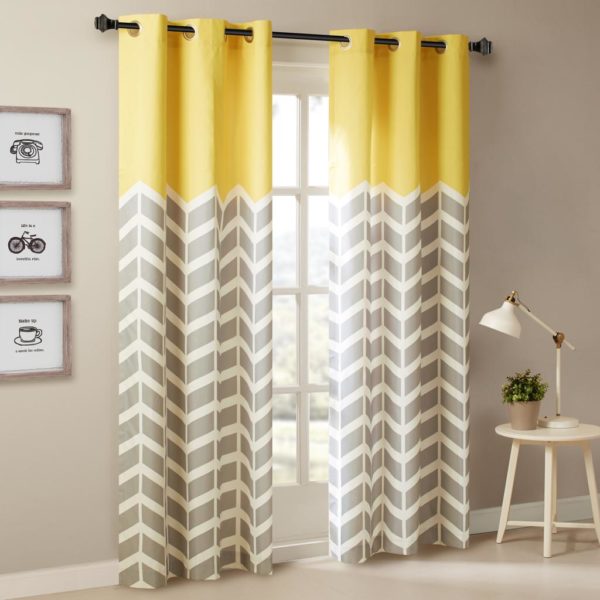 Alex Chevron Printed Grommet Top Panel Pair - Image 2